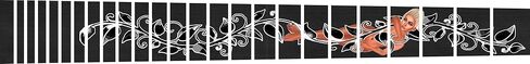 Black Vine Woman - Sticker Decal Inlay Skinz -up to 24 Fret - Faux Ebony Wood in Kuwait