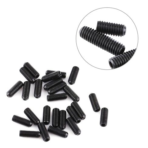 200Pcs M3 Set Screw, Carbon Steel Socket Cup Screw Kit, 8 Common Sizes Headless Hex Socket Screws Set for Fastening and Connecting Objects, Black Flat End in Kuwait