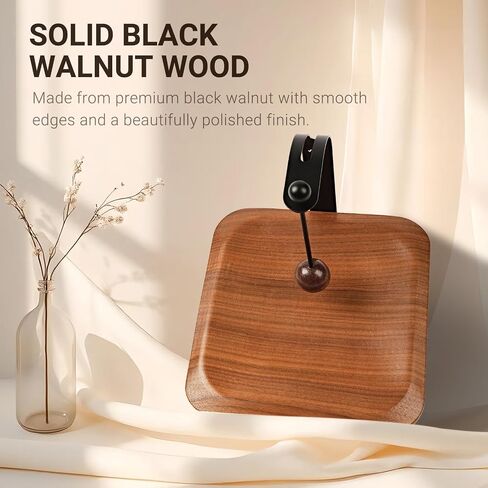Modern Table Napkin Holder in Solid Black Walnut Wood, Large Decorative Design with Wind-Resistant Feature, Fits Standard 6.5" Napkins for Kitchen, Dining, or Outdoor Use in Kuwait