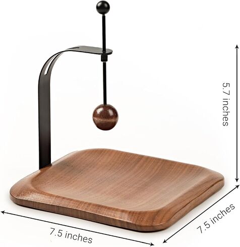 Modern Table Napkin Holder in Solid Black Walnut Wood, Large Decorative Design with Wind-Resistant Feature, Fits Standard 6.5" Napkins for Kitchen, Dining, or Outdoor Use in Kuwait