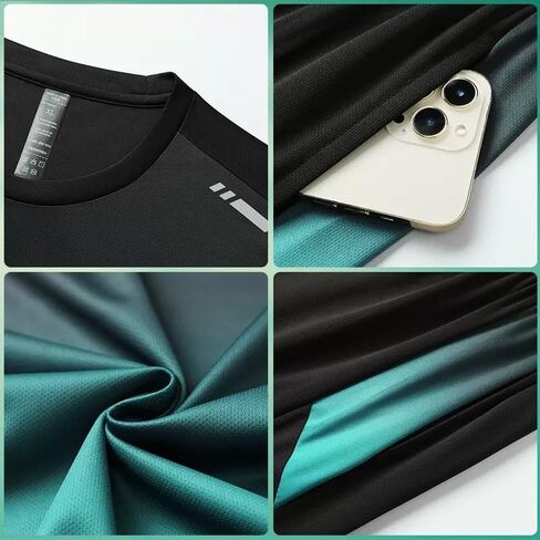 Men's short-sleeved and short-pants gradient sportswear set for summer in Kuwait