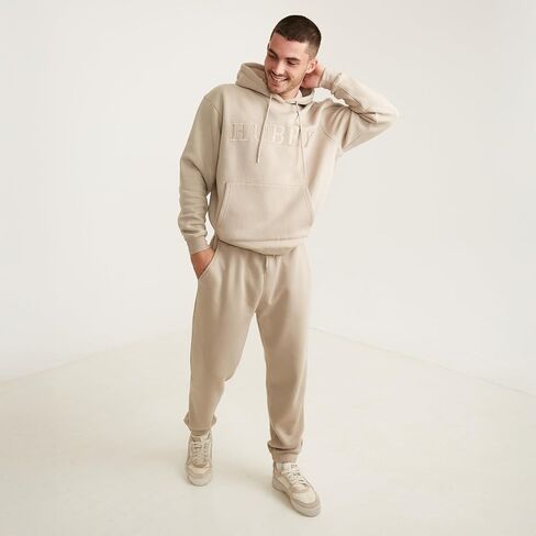 Six Stories Embroidered Hubby Hoodie & Sweatpants Set | Soft, Cozy & Comfy Men's Loungewear | Ideal Pullover & Joggers for Honeymoon, Anniversary, Wedding, Valentine, Birthday Gift | Large in Saudi Arabia