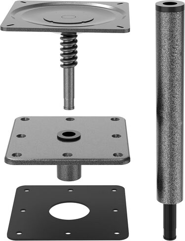 TENGBASE Boat Seat Pedestal Mount Kit, 3/4 Inch Pin Post with 7 x 7 Inch Marine-Grade Base Plate, Secure Locking Swivel System for Pontoon, Fishing, and Bass Boats in Kuwait
