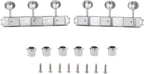 KAISH 3-per-side on a Plate 3x3 Vintage Diecast Guitar Tuners Tuning Keys Machines for Gibson/Epi Les Paul JR Metal Oval Knob Aged Relic Nickel in Kuwait