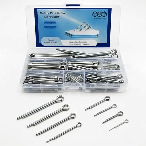 110 PCS Heavy Duty Cotter Pin Assortment Kit, 8 Popular Sizes Used for Hitch Pin Lock System, Trucks, Engine Repair in Towing Hitch Clips & Pins in Kuwait