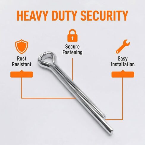 110 PCS Heavy Duty Cotter Pin Assortment Kit, 8 Popular Sizes Used for Hitch Pin Lock System, Trucks, Engine Repair in Towing Hitch Clips & Pins in Kuwait