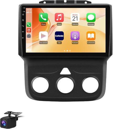 AWESAFE Android Car Radio for Dodge RAM 1500 2500 3500 2013 2014 2015 2016 2017 2018, 9" Ram 1500 Radio Replacement with 5G WiFi CarPlay Android Auto - 2+32GB (Only fit Manual AC) in Saudi Arabia