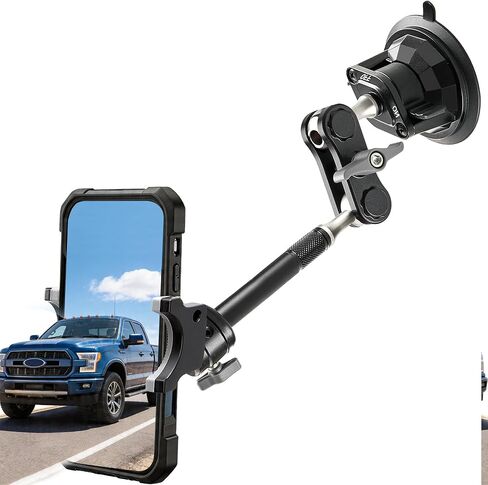 leepiya Universal Ball Head Arm للهاتف 360 حامل شفط السيارات القابل للتعديل مع جهاز التحكم عن بعد في تصوير الهاتف الزجاجي in Kuwait