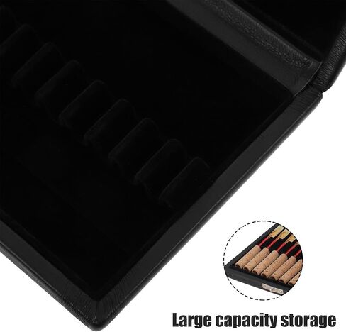 Veemoon Portable Oboe Reed Case with 10-slot Capacity, Waterproof Pu and Solid Wood Clarinet Reed Holder Bag for Musicians, for Travel and Everyday Use in Kuwait