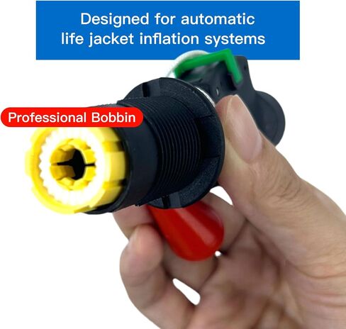 3PCS Inflatable Life Jacket Yellow Bobbin Replacement, Portable Life Vest Belt Bobbins Replacement Work with Automatic Inflator Device in Kuwait