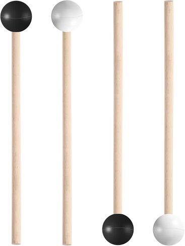 4 Pcs Glockenspiel Mallets, Tongue Drum Mallets with Birch Handle & Silicone Head for Tongue Drum, Xylophone & Percussion Instruments in Kuwait