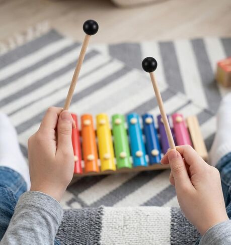 4 Pcs Glockenspiel Mallets, Tongue Drum Mallets with Birch Handle & Silicone Head for Tongue Drum, Xylophone & Percussion Instruments in Kuwait