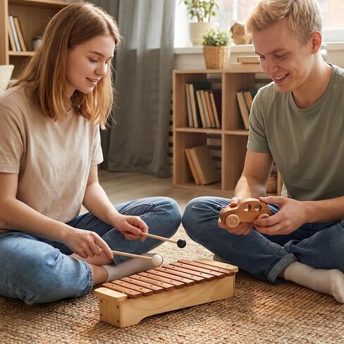 4 Pcs Xylophone Mallets, 5.9 Inch Rubber Tongue Drum Mallets, Birch Wood Handle Glockenspiel Mallet for Tongue Drum, Musical Instruments in Kuwait