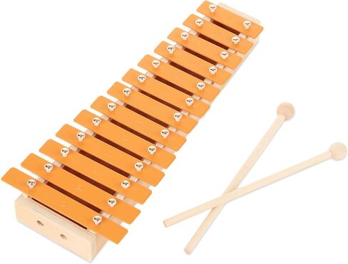 CertBuy CertBuy 13 Notes Glockenspiel إكسيليفون خشبي كلاسيكي مع مطرقتين، تصميم سفلي غير قابل للانزلاق وصندوق صدى، هدية آلة موسيقية إيقاعية محمولة للمبتدئين in Saudi Arabia