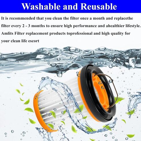 استبدال فلتر WV201 لـ Shark Wandvac ION W1 S87 استبدال فلتر المكنسة الكهربائية المحمول WV200، WV201، WV205، WV201BK، WV220، مقارنة بالجزء # XHFWV200، 4 مرشحات حزمة وفرشاة نظيفة واحدة in Kuwait