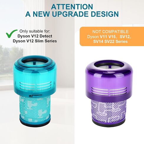 For dyson filter replacement V12 Vacuum: filters parts For dyson V12 Detect Slim/V12 Slim/SV30/SV34/SV35 Cordless Vacuum Cleaner, Compare to Part 971517-01（NOT for SV12 & V15 Vacuum，3 Pack） in Kuwait