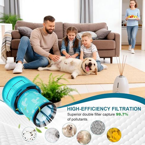 For dyson filter replacement V12 Vacuum: filters parts For dyson V12 Detect Slim/V12 Slim/SV30/SV34/SV35 Cordless Vacuum Cleaner, Compare to Part 971517-01（NOT for SV12 & V15 Vacuum，3 Pack） in Kuwait