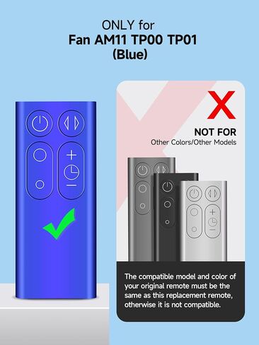 Replacement Remote Control for Dyson TP00 TP01 AM11 (Grey) Compatible with Hot+Cool Tower Fans & Air Purifiers in Kuwait