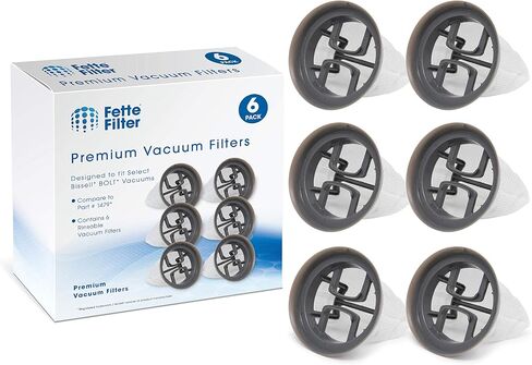 Fette Filter - 6 Pack Hand Vacuum Filter Compatible with Bissell Bolt Stick. Compare to Part # 1479. in Kuwait