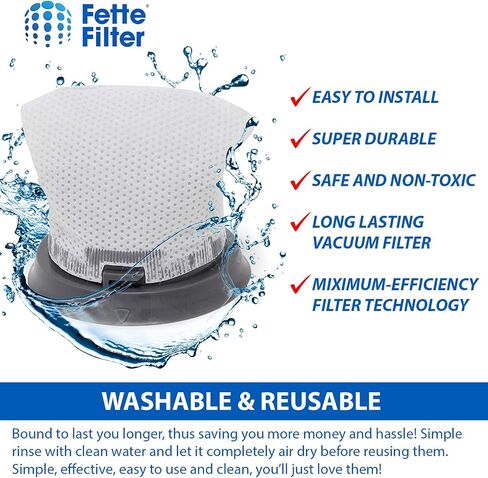 Fette Filter - 6 Pack Hand Vacuum Filter Compatible with Bissell Bolt Stick. Compare to Part # 1479. in Kuwait