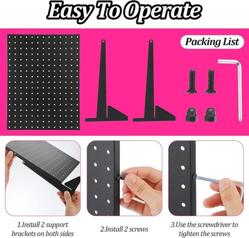 Metal Pegboard Display Stand with 15 Hooks 17x13 Inch Black Tabletop Retail Ornament Display Rack for Jewelry, Accessories, Keychains, Craft Shows, Vendors, Boutiques, and Events in Kuwait