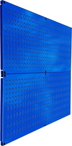 حزمة رفوف Pegboard فولاذية للتحكم في الحائط من ألواح Pegboard الزرقاء - لوحتان معدنيتان أفقيتان مقاس 32 بوصة × 16 بوصة in Kuwait