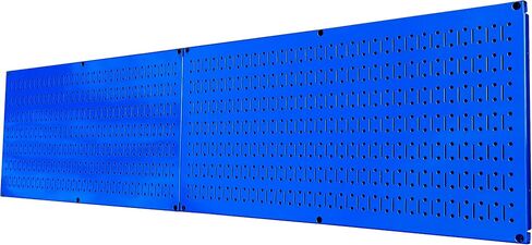 حزمة رفوف Pegboard فولاذية للتحكم في الحائط من ألواح Pegboard الزرقاء - لوحتان معدنيتان أفقيتان مقاس 32 بوصة × 16 بوصة in Kuwait