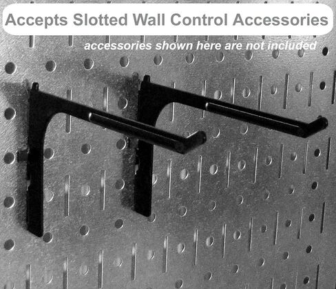 حزمة رفوف Pegboard فولاذية للتحكم في الحائط من ألواح Pegboard الزرقاء - لوحتان معدنيتان أفقيتان مقاس 32 بوصة × 16 بوصة in Kuwait