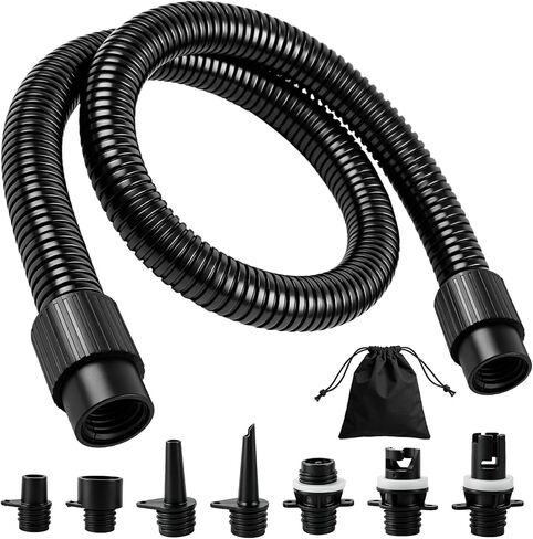 CHERAINTI Paddle Board Pump Adapter Hose, 3.5Ft Sup Air Pump Hose with 7 Air Valve Nozzles, Paddle Board Accessories Replacement Parts for Electric Sup Pump, Inflatable Paddleboard, Rafts, Kayak, Pool in Saudi Arabia