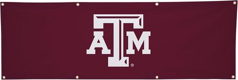 لافتة بوليستر مطبوعة رياضية من Texas A&M Aggies College - مرخصة من الرابطة الوطنية لرياضة الجامعات (NCAA) - زينة التخرج المعلقة - لافتة مدرسية (كستنائي، أبيض) (2 × 6 بوصات) in Kuwait