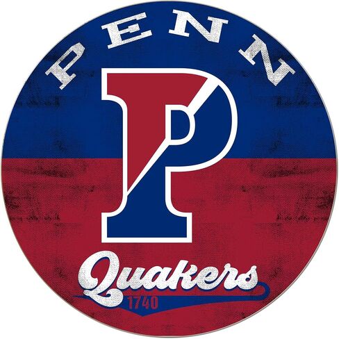KH Sports Fan Pennsylvania Quakers Multi-Color Retro Circle Sign, 20x20 Inches, Quakers Decor; Display Your Team Spirit with This Unique University of Pennsylvania Quakers Wall Art in Saudi Arabia