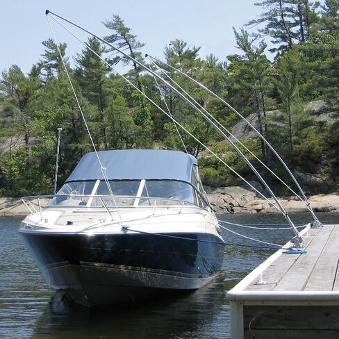 Dockmate Ultimate 12' Mooring Whips – Pair of Fiberglass Boat Whips with Adjustable Aluminum Bases & Rubber Shock Absorbers – Spring Action, Easy One-Hand Operation, Quick Storage Design – Includes in Kuwait