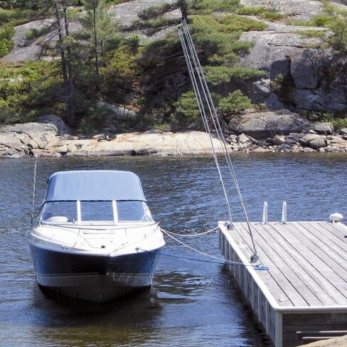 Dockmate Ultimate 12' Mooring Whips – Pair of Fiberglass Boat Whips with Adjustable Aluminum Bases & Rubber Shock Absorbers – Spring Action, Easy One-Hand Operation, Quick Storage Design – Includes in Kuwait