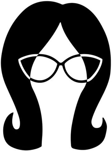 Bob's Burger TV Series 5.5" Tall Linda Belcher Head Die Cut Decal - Black Color in Kuwait