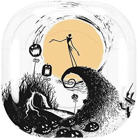 غلاف صوتي من Skinit متوافق مع Galaxy Buds Pro - مرخص رسميًا من Disney The Nightmare Before Christmas Jack on Spiral Hill Art Design in Kuwait