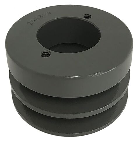 Double Groove 3.45" Cast Iron Electric Motor " H " Pulley/Sheave, Bushing Included, for 3/8" and 1/2" Top Width 3L/A/AK/4L/4LK Section V Belt, 2 Groove (5/8" Shaft / 0.625 Bore, 2AK34H) in Kuwait
