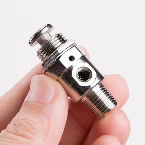 KOOBOOK 1Pcs TAC-3P Pneumatic Valve Mechanical Air Control with Push Button Switch 2 Position 3 Way M5x0.8 Connection Manual Valve for Efficient Industrial Use Resistant 0-60°C in Kuwait