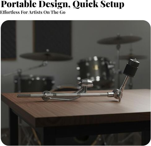 Cymbals Attachment Arm Portable Cymbals Stand Extension Arm Drum Set Mounting Clamp for Drummers,Studio Sound Production , 3-Section Medium in Kuwait