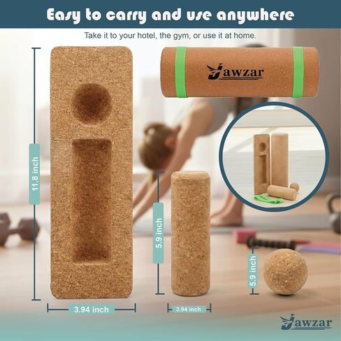 Premium Cork Balance Board – Foot Strengthener & Ankle Stability Trainer for Mobility Support, Fall Prevention & Physical Therapy | Natural Cork Foot Function Trainer for Balance, Rehab & Daily Wellness in Kuwait
