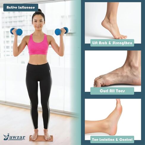 Premium Cork Balance Board – Foot Strengthener & Ankle Stability Trainer for Mobility Support, Fall Prevention & Physical Therapy | Natural Cork Foot Function Trainer for Balance, Rehab & Daily Wellness in Kuwait
