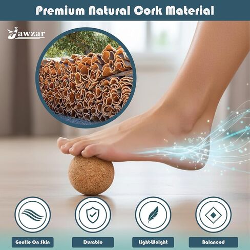 Premium Cork Balance Board – Foot Strengthener & Ankle Stability Trainer for Mobility Support, Fall Prevention & Physical Therapy | Natural Cork Foot Function Trainer for Balance, Rehab & Daily Wellness in Kuwait