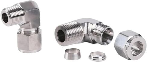 1 قطعة 90 درجة 1/8 "1/4" 3/8 "1/2" NPTMale x 6 8 10 12 مم أنبوب OD ضغط 316 الفولاذ المقاوم للصدأ تركيب الأنابيب غاز الماء (1l8 بوصة) in Kuwait