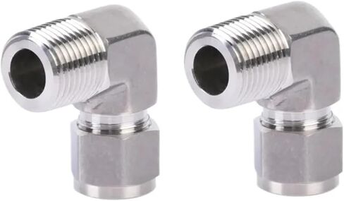 1 قطعة 90 درجة 1/8 "1/4" 3/8 "1/2" NPTMale x 6 8 10 12 مم أنبوب OD ضغط 316 الفولاذ المقاوم للصدأ تركيب الأنابيب غاز الماء (1l8 بوصة) in Kuwait