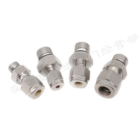 1 قطعة G 1/8 "1/4" 3/8 "1/2" 3/4 "1" BSPP ذكر إلى 3 6 8 10 12 مم و 1/8-1 "بوصة أنبوب ضغط الاتحاد SUS316L تركيب الأنابيب غير القابل للصدأ (6mm-G3l8 BSPP) in Kuwait