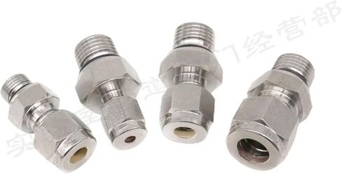 1 قطعة G 1/8 "1/4" 3/8 "1/2" 3/4 "1" BSPP ذكر إلى 3 6 8 10 12 مم و 1/8-1 "بوصة أنبوب ضغط الاتحاد SUS316L تركيب الأنابيب غير القابل للصدأ (3l4 بوصة-G1l2 BSPP) in Kuwait