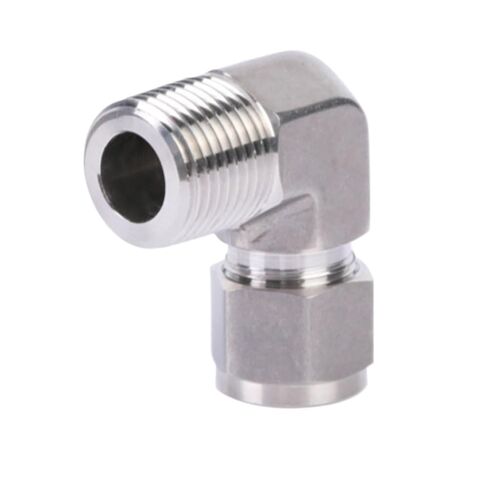 1 قطعة 90 درجة 1/8 "1/4" 3/8 "1/2" NPTMale x 6 8 10 12 مللي متر أنبوب OD ضغط 316 الفولاذ المقاوم للصدأ مزورة وصلة أنابيب غاز الماء (3l8 بوصة) in Kuwait