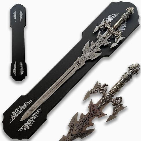 Wall Mounted Fantasy Decorative Metal Sword with Display Plaque, Suitable for Collecting wall Mounted Swords, not Sharp in Kuwait