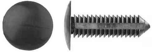Push-In Rivet, Dome, 0.281 In Dia., 1-11/64 In L, Nylon Body, 25 Pk, 9132Pk in Kuwait