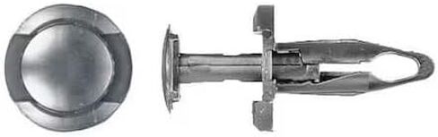 Push-In Rivet, Dome, 1/4 In Dia., 3/4 In L, Nylon Body, 25 Pk, 9559Pk in Kuwait