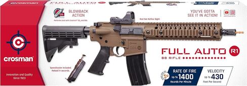 Crosman CFAR1X Full Auto R1 CO2-Powered BB Air Rifle and Red Dot Sight 15-Count CO2 Cartridges in Saudi Arabia